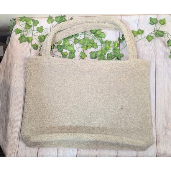 STUDIO NOOS Women's Tote Bag SHEARLING TEDDY SOFT FURRY FUZZY TRENDY AMSTERDAM - Picture 1 of 7